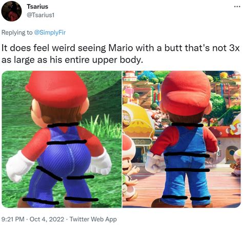 flat ass meme|Marios Flat Butt